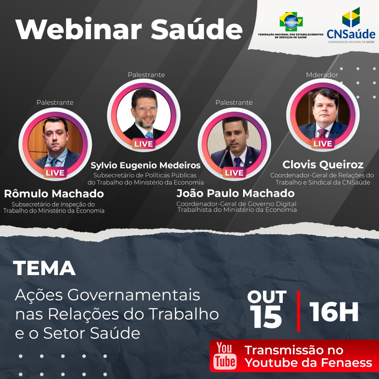 Webinar discute relaes do trabalho no setor de sade